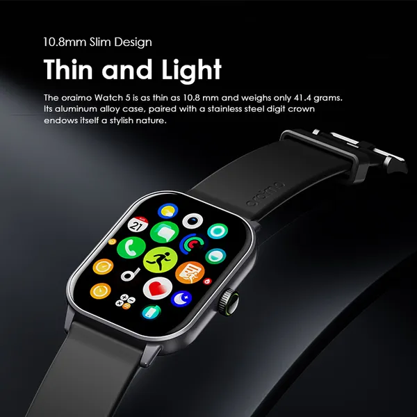 Oraimo Watch 5 2.01" HD Panda Glass 1ATM Smart Watch 2 Oraimo Watch 5 2.01" HD Panda Glass 1ATM Smart Watch - Image 2