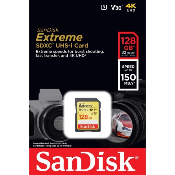 SanDisk 128GB Extreme Camera Memory Card - Image 2