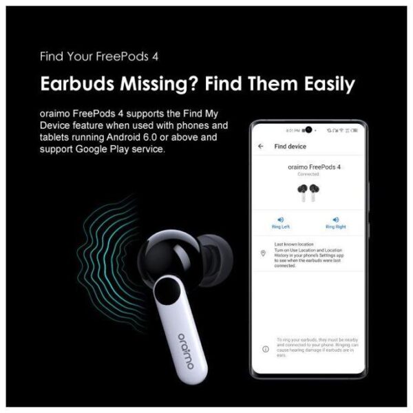 Oraimo FreePods 4 ANC True Wireless Earbuds- OEB-105D - Image 4