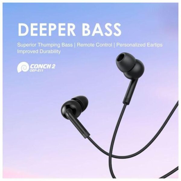 Oraimo Conch 2 In-Ear Wired Headphones - OEP-E11 Earphones - Image 3