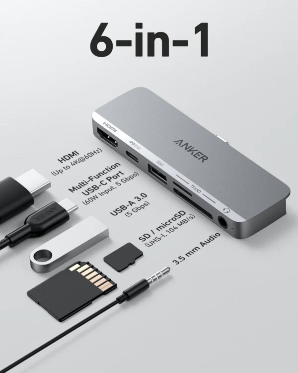 Anker 541 USB-C Hub 6-in-1 for iPad - Image 7
