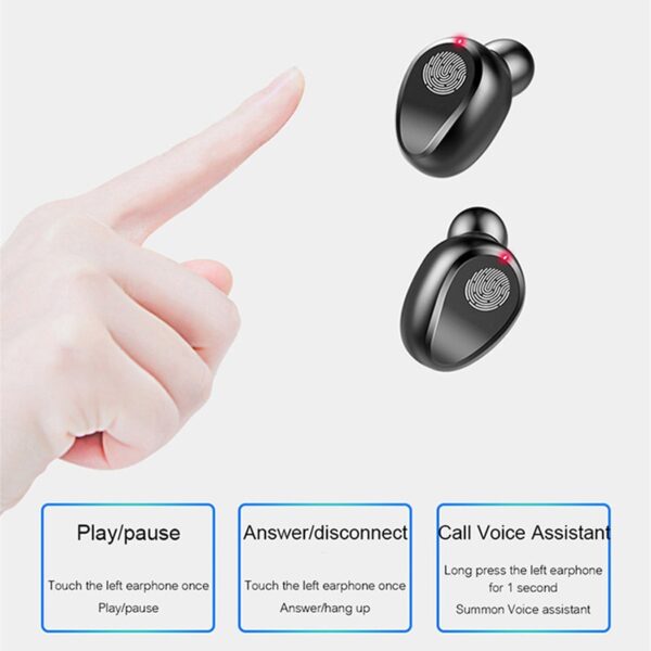 F9 Wireless Bluetooth HiFi Stereo Earbuds - Image 5
