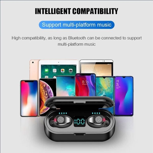 F9 Wireless Bluetooth HiFi Stereo Earbuds - Image 3