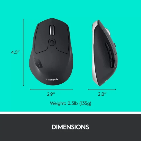 Logitech M720 Triathlon Multi Device Wireless Mouse - Image 9
