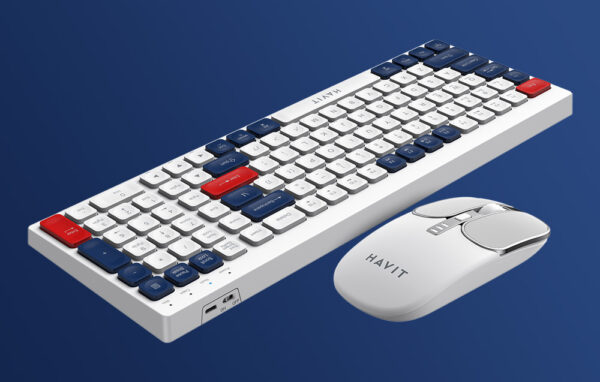 Havit KB830WB Dual Mode Rechargeable Wireless Full Keyboard & Mouse - Image 2