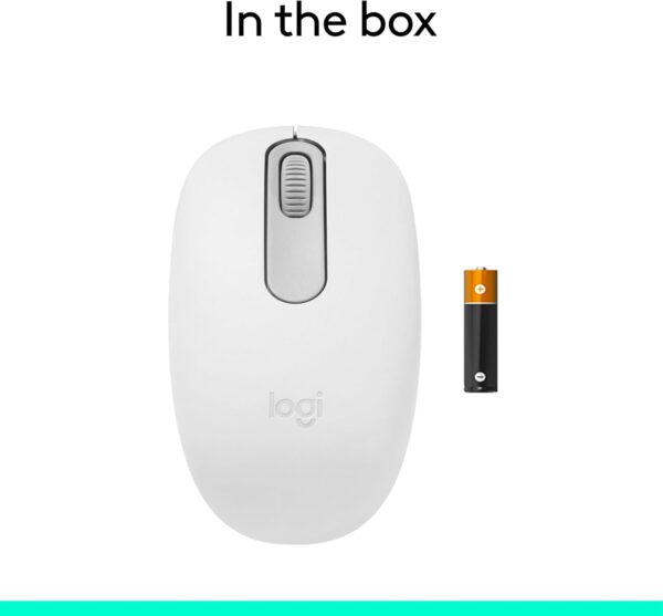 Logitech M196 Bluetooth Wireless Mouse - White - Image 4