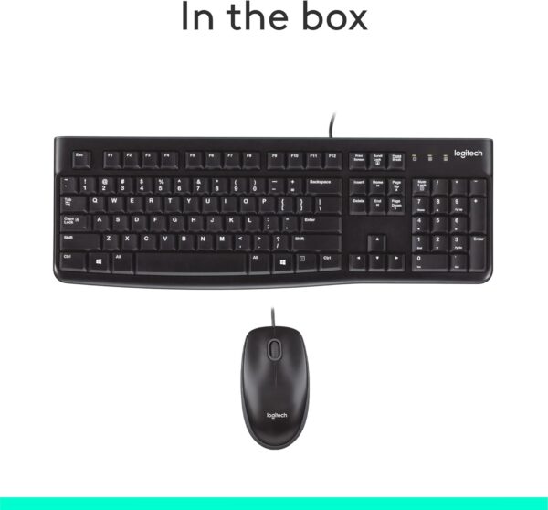 Logitech MK120 USB Wired Keyboard and Mouse Combo - Image 2