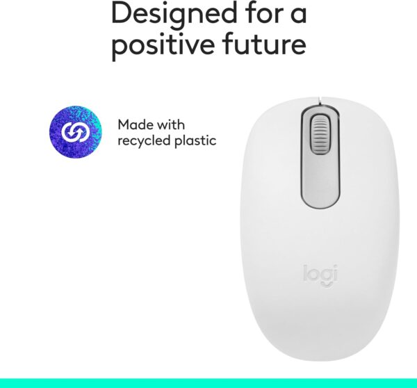 Logitech M196 Bluetooth Wireless Mouse - White - Image 3