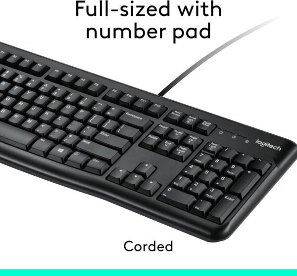 Logitech MK120 USB Wired Keyboard and Mouse Combo - Image 7