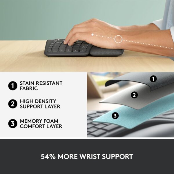 Logitech ERGO K860 Wireless Ergonomic Qwerty Keyboard - Image 12