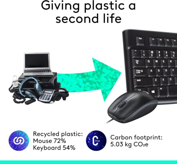 Logitech MK120 USB Wired Keyboard and Mouse Combo - Image 6