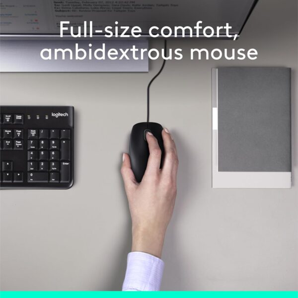 Logitech MK120 USB Wired Keyboard and Mouse Combo - Image 8