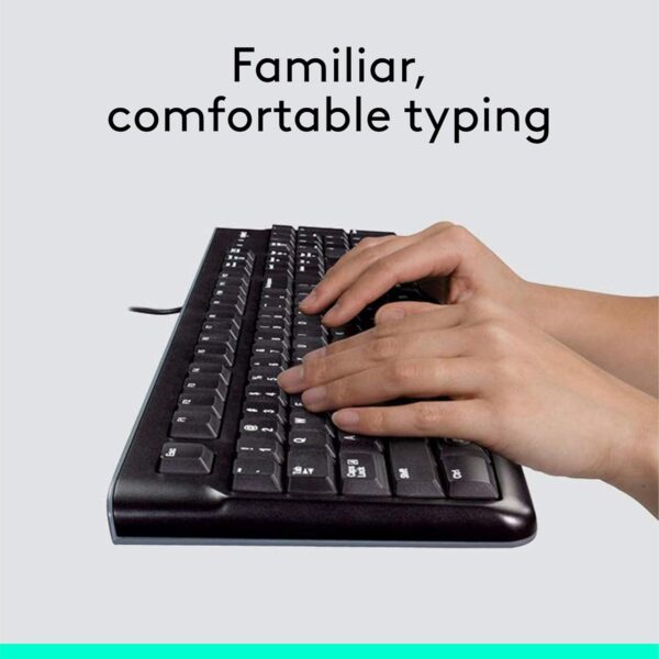 Logitech MK120 USB Wired Keyboard and Mouse Combo - Image 9
