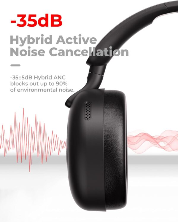Havit H655BT Pro Hybrid Active Noise Cancelling Wireless Headphones - Image 5