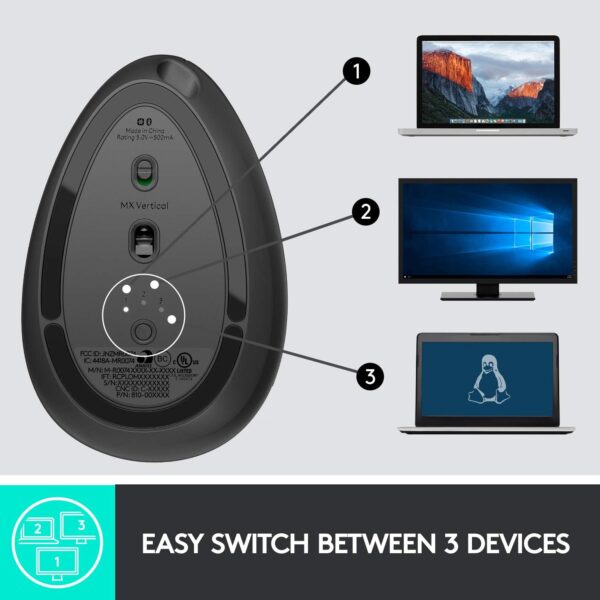 Logitech MX Vertical Advanced Ergonomic Mouse - Image 2