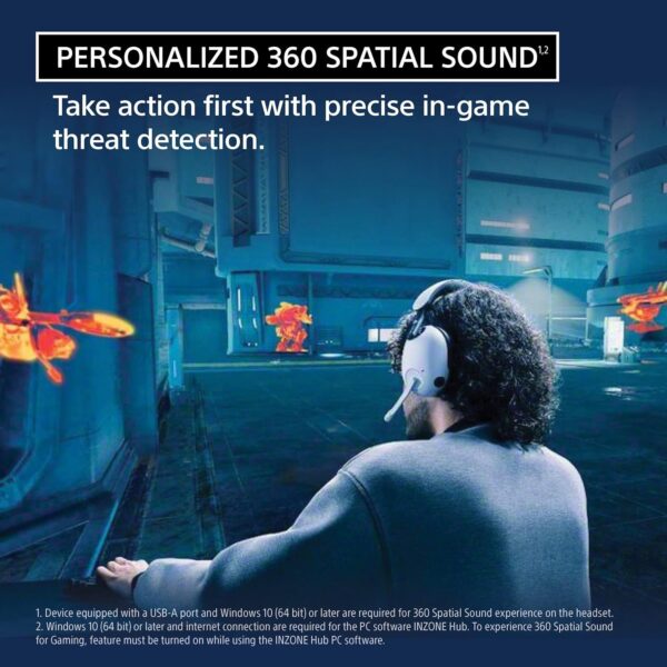 Sony WH-G900N Inzone H9 Wireless Noise Cancelling Gaming Headphones - Image 8