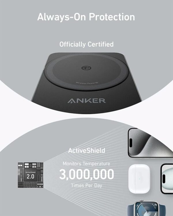 Anker MagGo Wireless Charging Station 15w Foldable 3-in-1 - Image 5