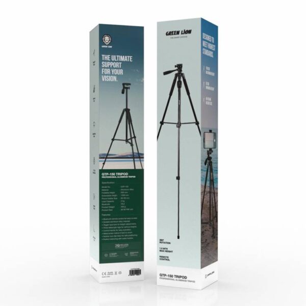 Green Lion GTP-150 Professional Aluminium Tripod Stand - Image 3