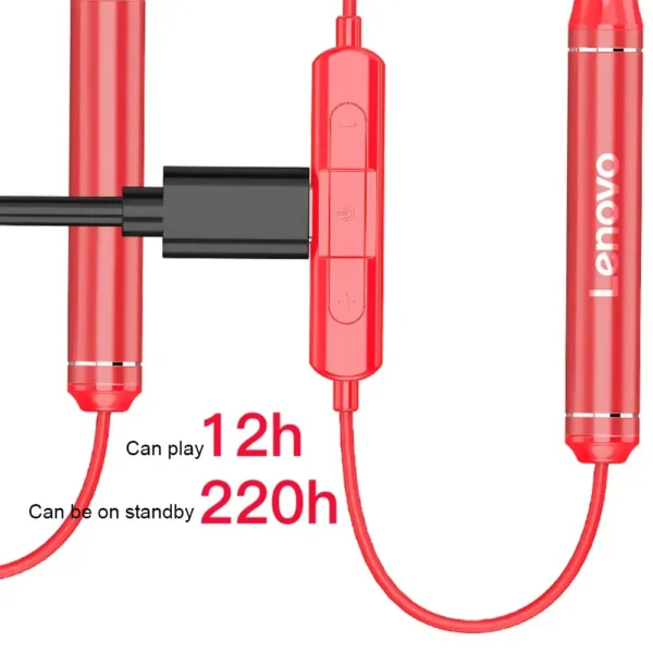 Lenovo HE05 Intelligent Noise Cancelling Wireless Neckband Earphone - Image 6
