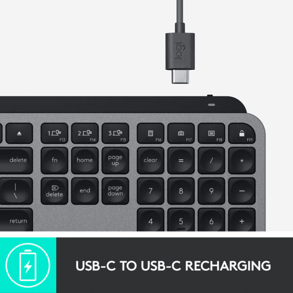 Logitech MX Keys Advanced Wireless Illuminated Keyboard for Mac - Image 9