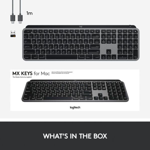 Logitech MX Keys Advanced Wireless Illuminated Keyboard for Mac - Image 6