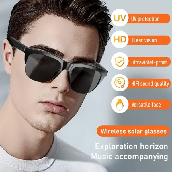 F06 Outdoor Anti UV Sunglasses Wireless Earphones - Image 3