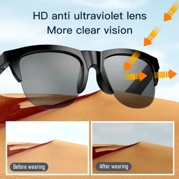 F06 Outdoor Anti UV Sunglasses Wireless Earphones - Image 4
