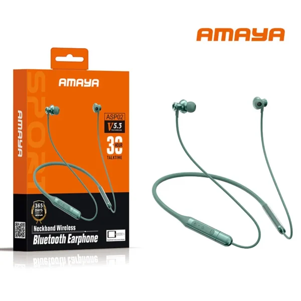 Amaya ASP02 Sports Neckband Wireless Bluetooth Earphone - Image 2