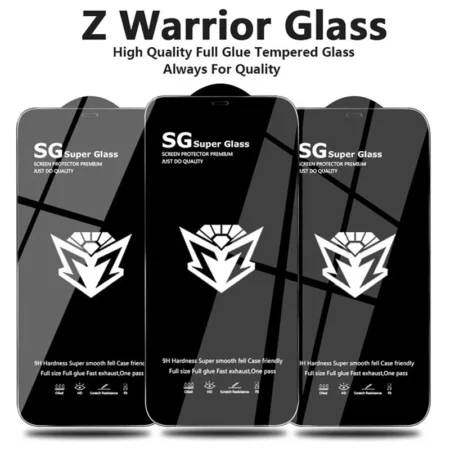 New Z Warrior Glass High Quality Full Glue Full Cover Scratch Resistant Tempered Glass Screen Protector for Iphone XS