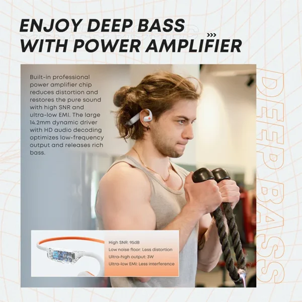 Amaya ASP01 Wireless Sport Bone Conduction Neckband Earphones Waterproof Headphones - Image 4