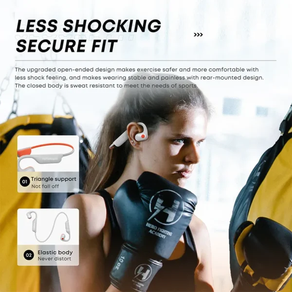 Amaya ASP01 Wireless Sport Bone Conduction Neckband Earphones Waterproof Headphones - Image 5