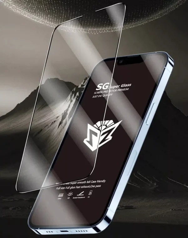 SG Z Warrior Glass High Quality Full Glue Scratch Resistant Screen Protector for iPhone 16 Pro Max - Image 4