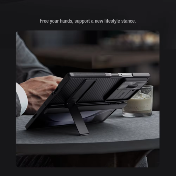 Nillkin New Product for Samsung Z Fold 6 Mobile Phone Case Sliding Lens Protector Hard Shell Full Cover Bracket Folding Case - Image 6