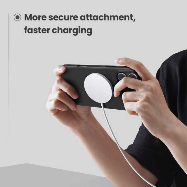 Nillkin Super Frosted Shield Pro Magnetic Wireless Charging Case for iPhone 16 Pro - Image 6