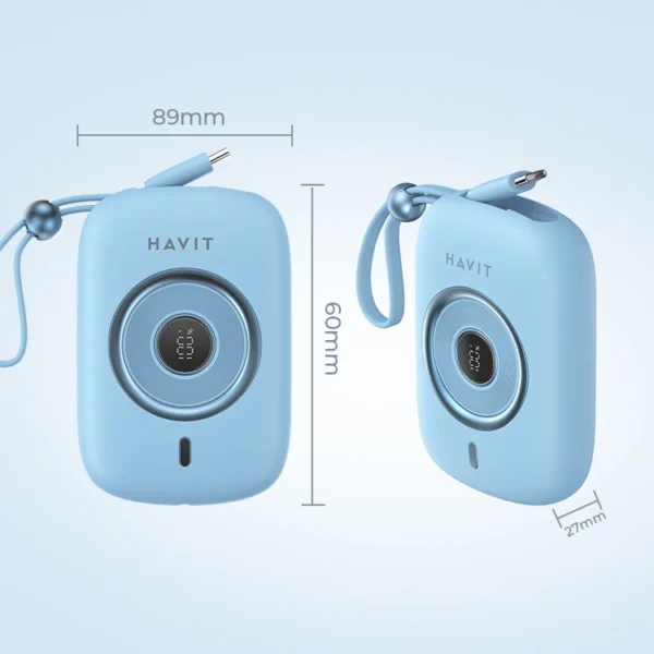 Havit PB5214 10,000mAh 35W Power Bank with USB-C cable - Image 2
