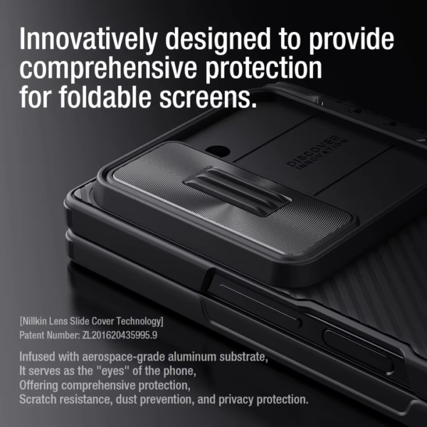 Nillkin New Product for Samsung Z Fold 6 Mobile Phone Case Sliding Lens Protector Hard Shell Full Cover Bracket Folding Case - Image 5