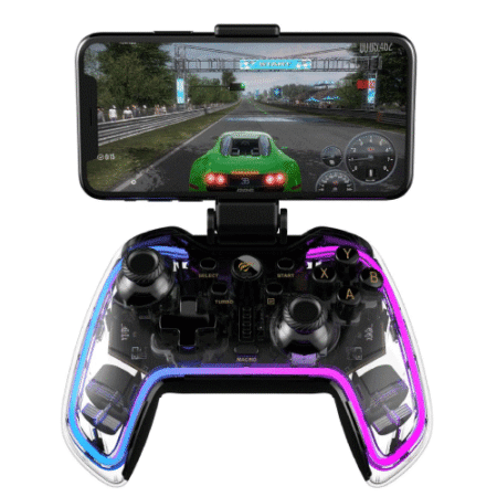 Havit Gamenote G158BT Pro transparent RGB gamepad with vibration feedback