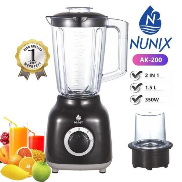 Nunix AK-200 1.5L 2 in 1 Blender with Grinder - Image 2