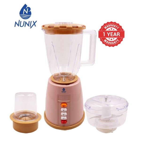Nunix AK-444 350W 3 in 1 Blender, Grinder & Chopper - Image 2