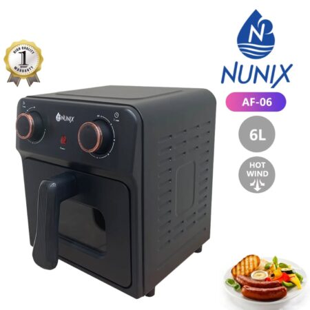 Nunix AF-06 Air Fryer Extra Large Capacity Healthier Oil Free Fryer 6L