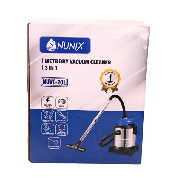 Nunix NUVC-20L Wet & Dry Vacuum Cleaner 20L 1400W - Image 2