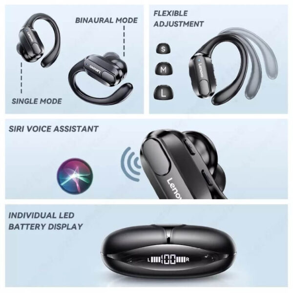 Lenovo XT80 Sports Wireless Bluetooth Earphones Headphones - Image 3