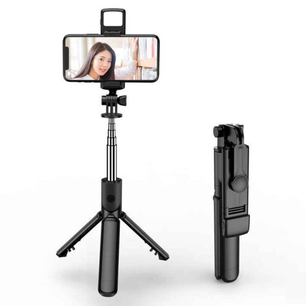 R1S Tripod 360 Rotating Bluetooth Portable Mini Selfie Stick