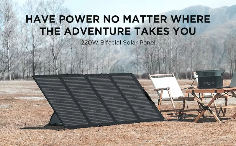 EcoFlow 220W Bifacial Portable Solar Panel | Ecoflow SOLAR220W | EcoFlow 220W Bifacial Portable Solar Panel | Ecoflow