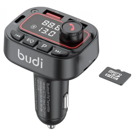 Budi Bluetooth FM Transmitter 42w Fast Charging Car Charger - CCT19B