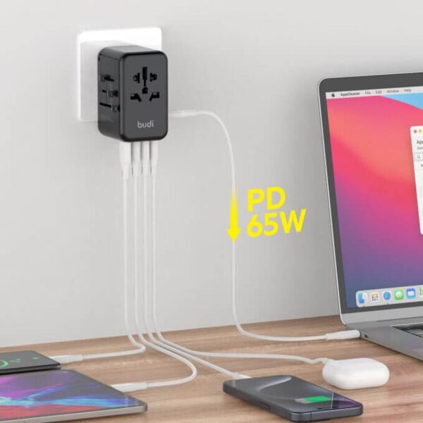 Budi 65W Global Travel Charger - AC355B65W - Image 2
