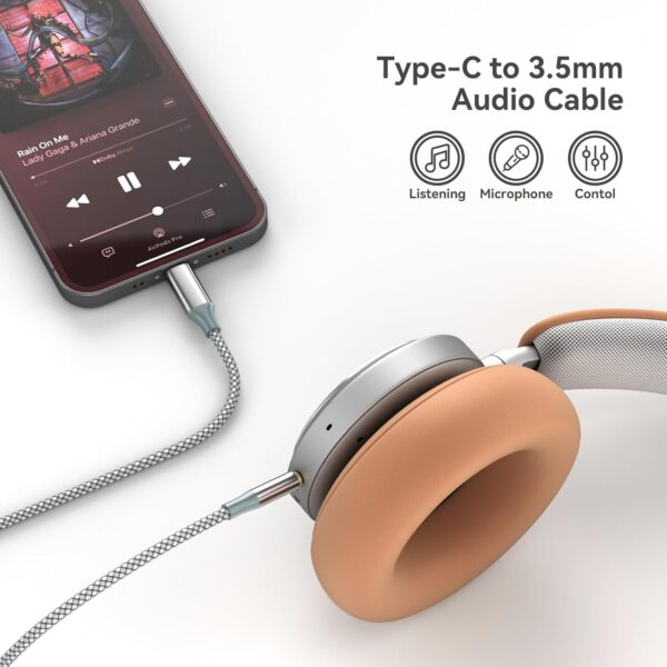 Budi DC131TX Type C to Aux Connector 1.2m Braided Cable - Image 2