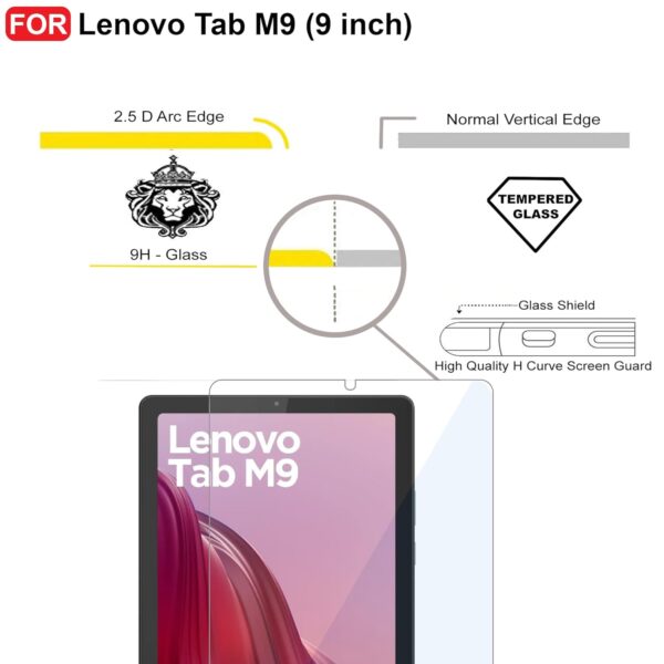 Lenovo Tab M9 9 Inch Tempered Glass Protector - Image 6