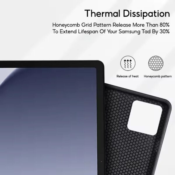 Infinix Xpad 11 Inch 2024 Soft PU Leather Trio-Fold Flip Stand Auto Wake up Cover Case - Image 6