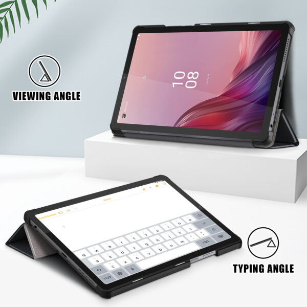 Lenovo Tab M9 TB-310FU 9 Inch 2023 PU Leather Tri-Folding Stand Magnetic Flip Stand Cover Case - Image 2